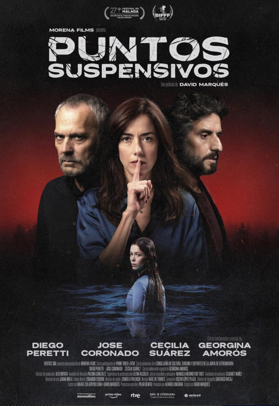 Puntos suspensivos es una película producida por Morena Films que se rodó en España y que la productora contrato a Aluzine para el alquiler y la instalación de todos los equipos y materiales de iluminación que se utilizaron durante el rodaje. Aluizne es una empresa de iluminación de proyectos audiovisuales, cine, ficción, series, películas, anuncios, publicidad y videoclips.