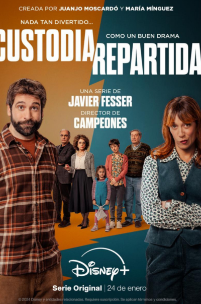 Custodia repartida es una serie de Disney+que se rodó en España y que la productora contrato a Alucine para el alquiler y la instalación de todos los equipos y materiales de iluminación que se utilizaron durante el rodaje. Aluzine es una empresa de iluminación de proyectos audiovisuales, cine, ficción, series, películas, anuncios, publicidad y videoclips.