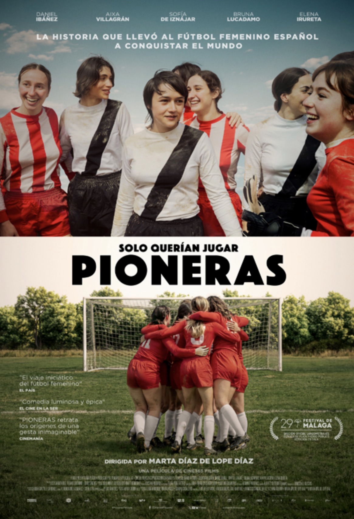 Pioneras. Solo querían jugar · Aluzine · San Sebastián 2026 Cartel de Pioneras. Solo querían jugar, película dirigida por Marta Díaz de Lope Díaz y vinculada a Aluzine.